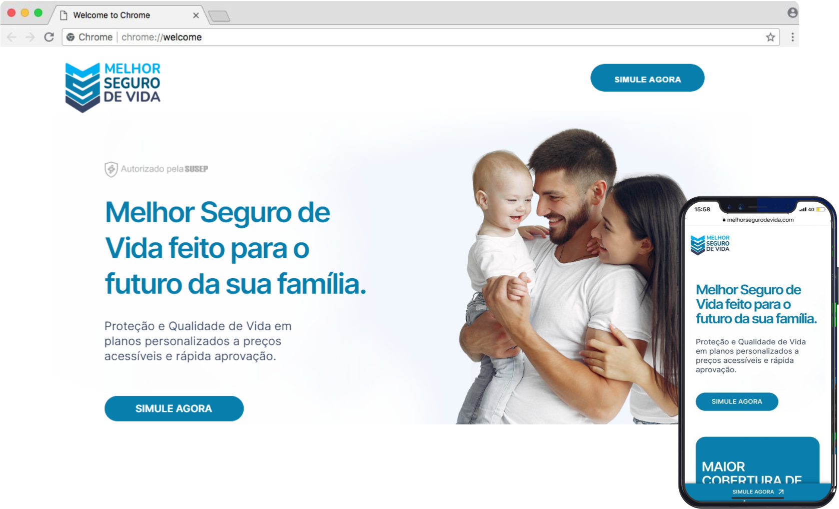 An image of the Site Melhor Seguro De Vida project.